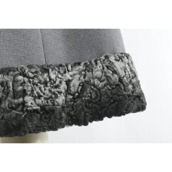 Vintage Lepshire Gray Mongolian Fur Belted Coat Jacket Women’s Size S Luxury - Picture 9 of 15